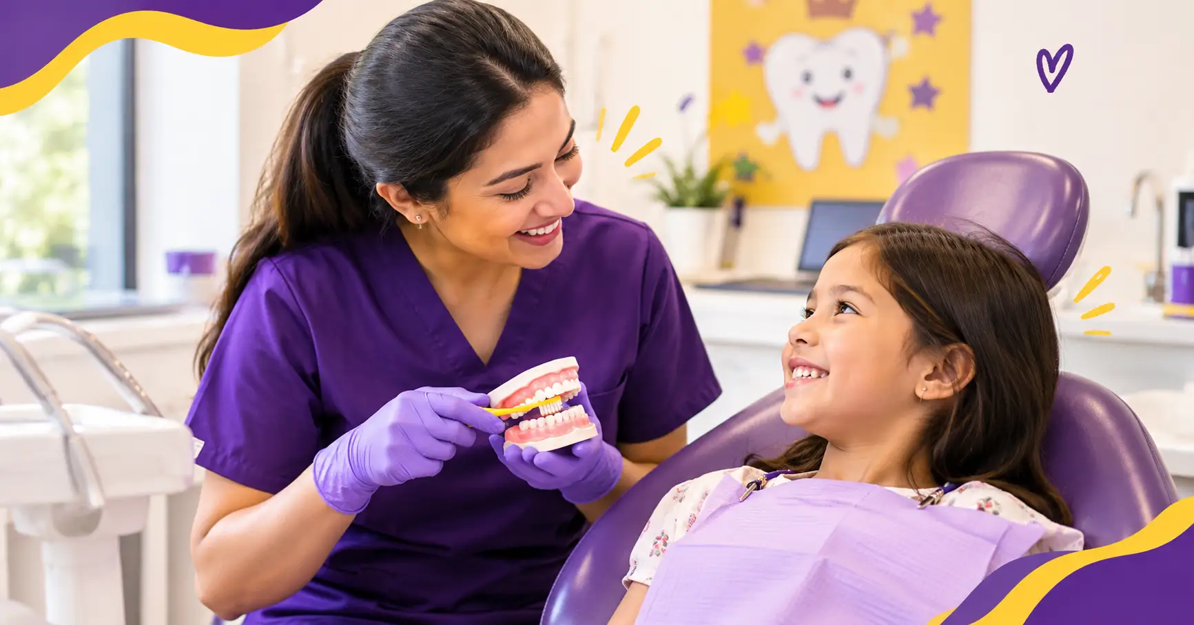 Child having an orthodontic check at Kings Langleys Dental Surgery